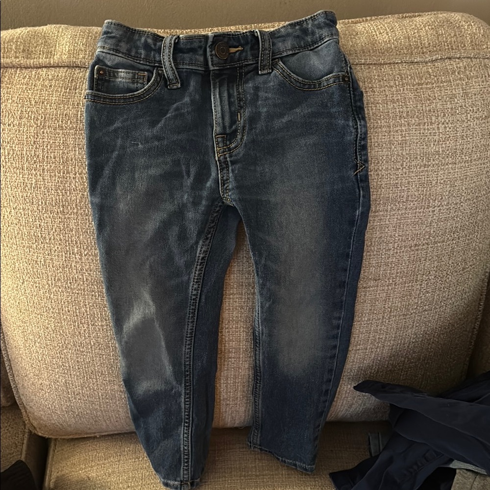 Cat & Jack Blue Vintage Wash Jeans Straight-Leg